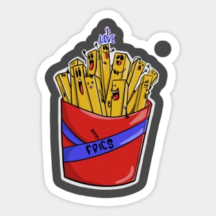 I love fries Sticker